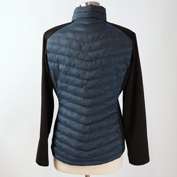 32 Degrees Mixed Media Lightweight Puffer Jacket Teal Black - Medium - Picture 3 of 6